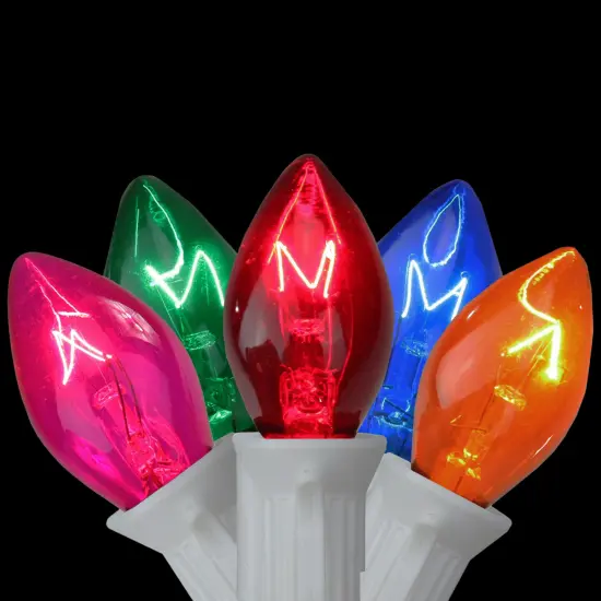 Northlight C7 Christmas String Lights - Multi Color - 24' White Wire - 25ct {1}