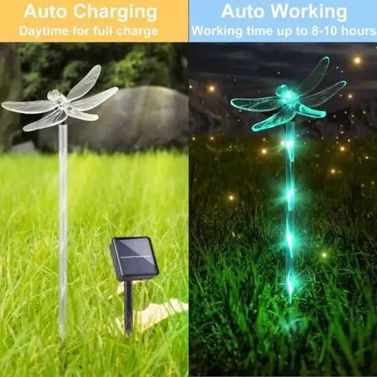 Liveasily Set of 6 Arcylic Solar Lights for Outside, Garden Decorations {3}