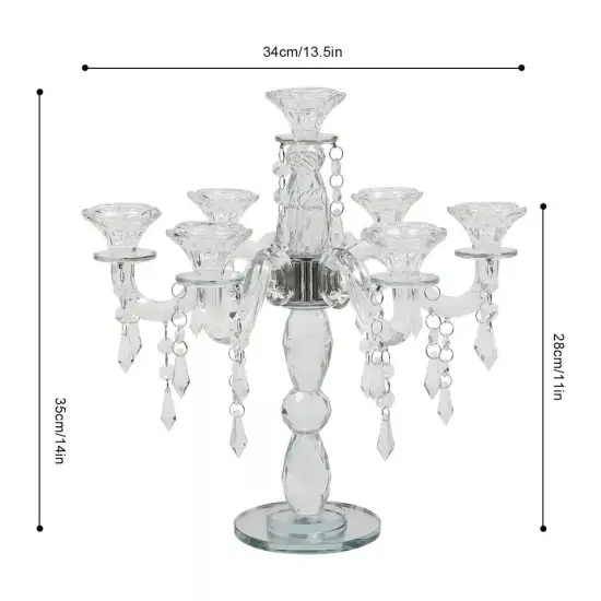Crystal Candelabra Candlestick 7-arm Candle Holder Wedding Birthday Party Gift {5}