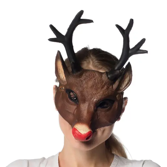 Supersoft Reindeer Adult Costume Mask {1}