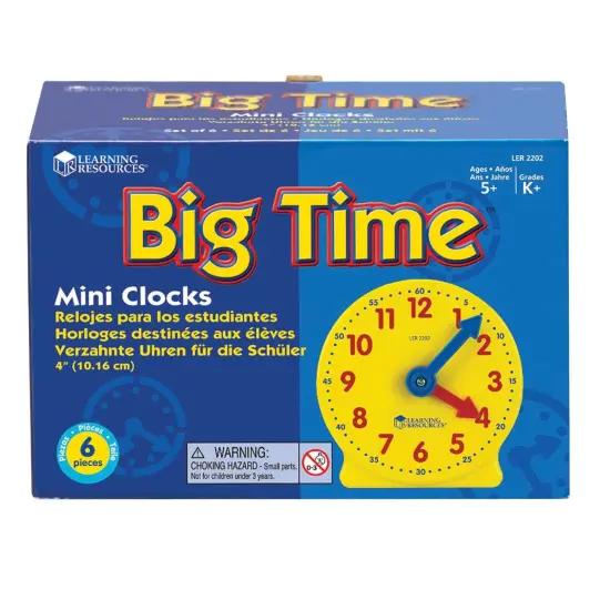 Big Time&trade; Geared Mini-Clocks, Set of 6 {1}