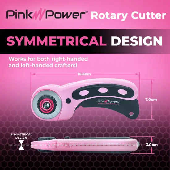 Pink Power 45mm Manual Rotary Cutter Set {5}