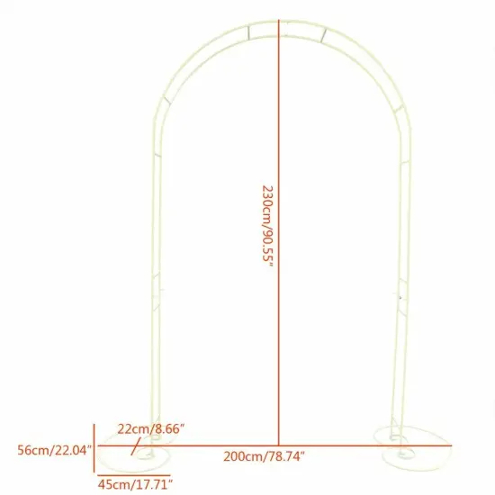 7.5Ft Lightweight Metal Arch Wedding Garden Bridal Party Arbor Arches Prom Decor {5}