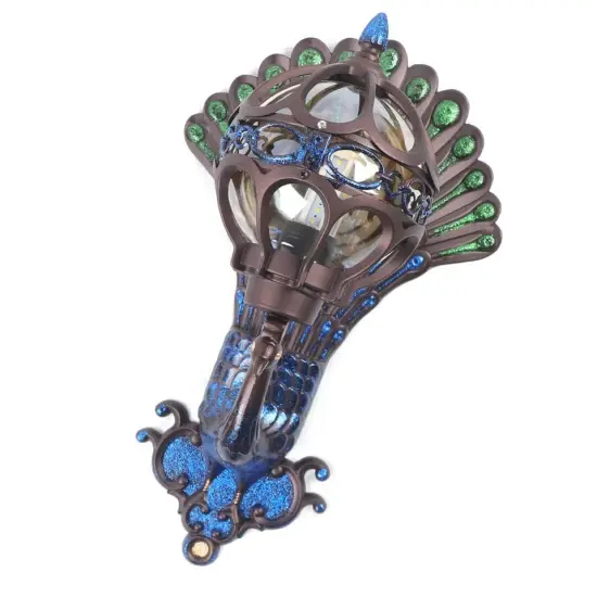 Waterproof Peacock Wall Lamp Bedroom Wall Sconce Outdoor Indoor Wall Light {2}