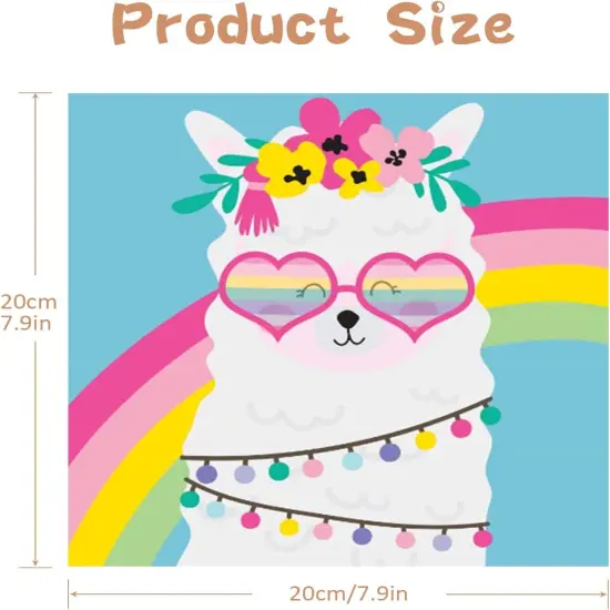 Framed 4 Pack Paint by Number for Kids, Paint by Numbers for Kids Ages 8-12, Paint by Numbers Kits Children Beginner, DIY Acrylic Oil Painting for Home Wall Decor (8X8Inch) Animals 4 Pack {7}