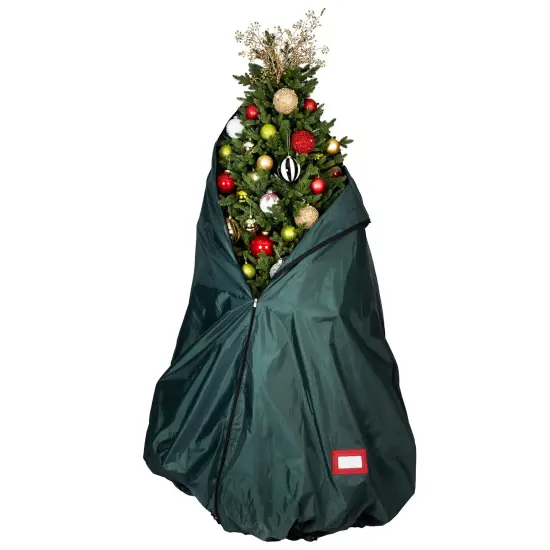 Upright Assembled Christmas Tree Bag with Wheels (7-9 ft. Trees) {1}