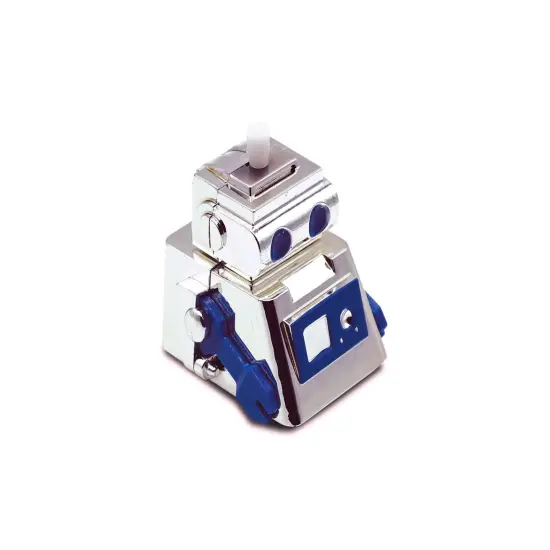 Aeromax Bump N Bots 3 Inch No Fall Wind-Up Robot | Blue {4}