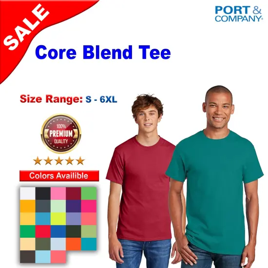 Port & Company&reg; Core Blend Crew Neck Short Sleeve Tee Orange {2}