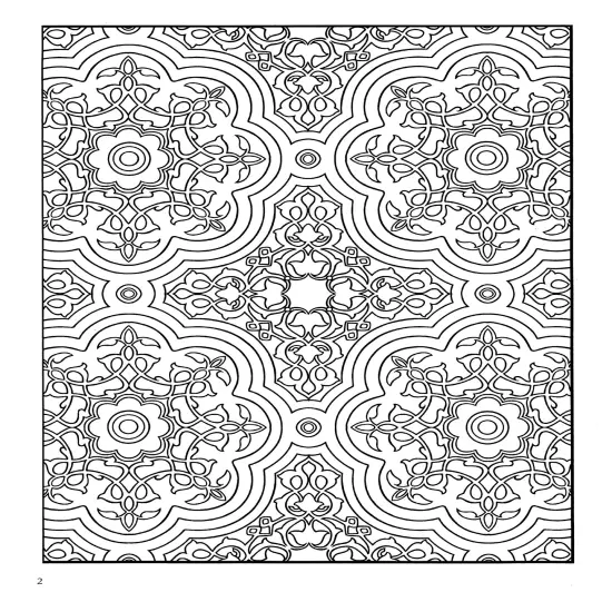 Decorative Tile Designs Coloring Book-Softcover {5}