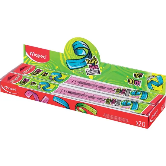 Twist'n Flex Ruler, 12" / 30cm, Pack of 20 {3}