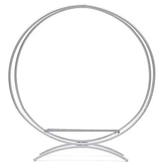 Round Cake Stand Flower Stand Floral Holder Wedding Decor Arch Decor Silver 77cm {2}