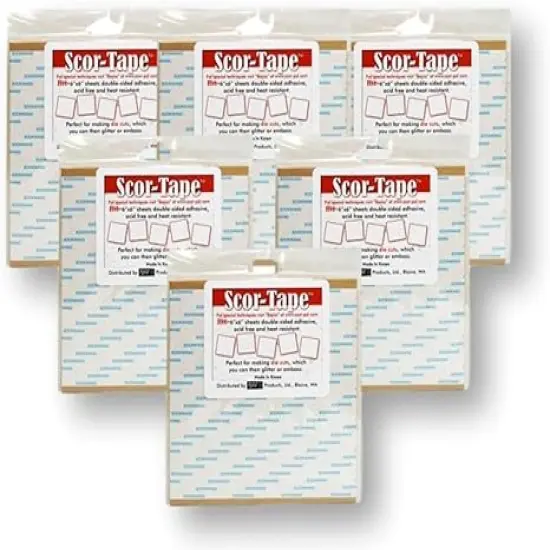 Scor-Tape Sheets 6"x6" 5 ct, 6 pk bundle (30 sheets) {1}
