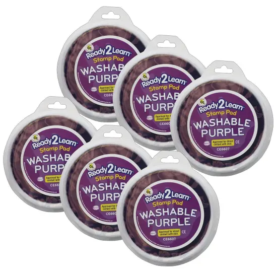 Jumbo Circular Washable Stamp Pad - Purple - 5.75" dia. - Pack of 6 {1}