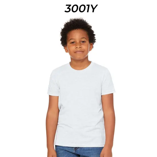 BELLA + CANVAS&reg; Youth Jersey Crew Neck Short Sleeve Tee - 3001Y Military green {3}