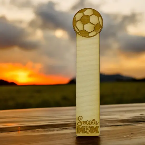 Bookmark - Soccer Mom - Birch wood {4}