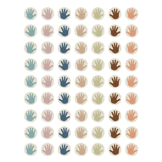 Everyone is Welcome Helping Hands Mini Stickers, 378 Per Pack, 6 Packs {3}