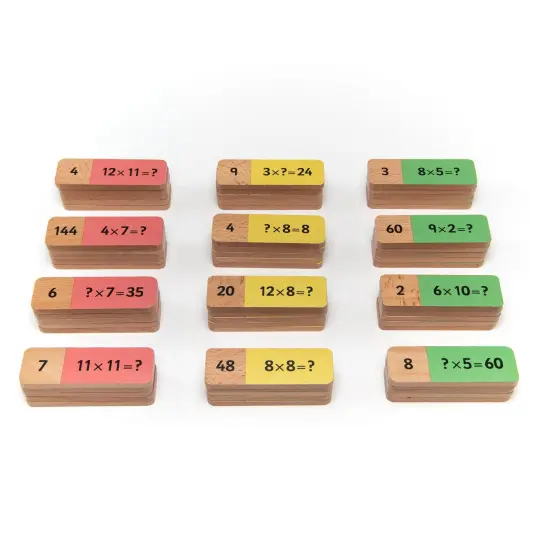 Wooden Multiplication Dominoes {1}