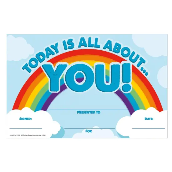 Today Is All About You Recognition Award, 36 Per Pack, 6 Packs {3}