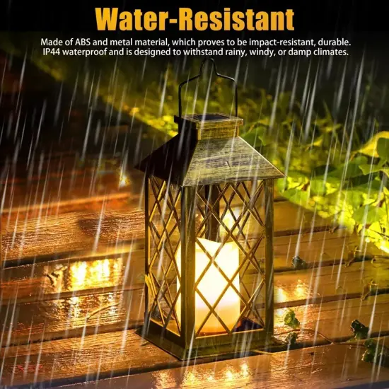 Solar Hanging Lantern LED Lights Outdoor Yard Patio Garden Lamp Waterproof Decor {5}