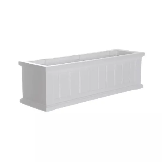 Mayne Cape Cod 3ft Window Box - White - 36in L x 11in W x 10.8in H {4}