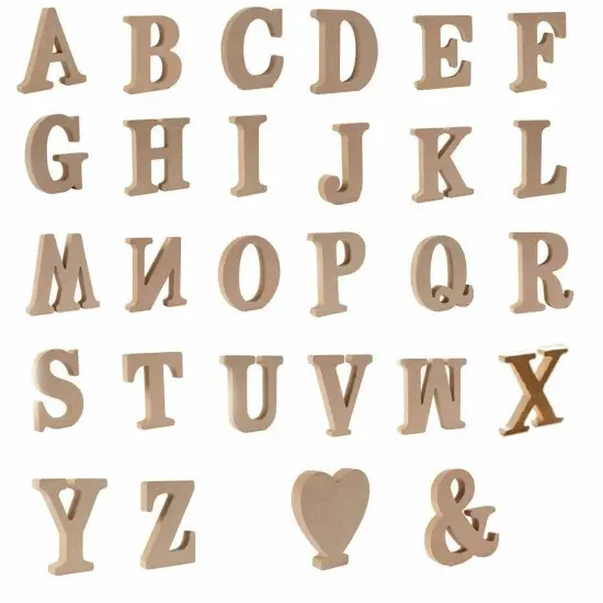 3.93" Self Standing Wooden Letters {1}