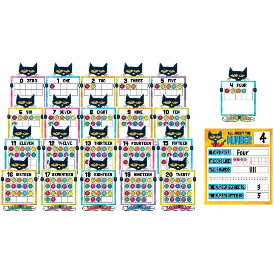 Pete the Cat&reg; Numbers 0-20 Bulletin Board Set {1}