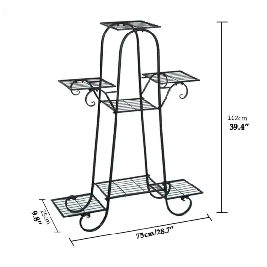 7 Tier Extra Large Indoor Metal Plant Stand Shelf Anti Rust Garden Flower Rack {5}