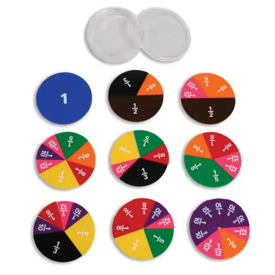 Fraction Circles - 9 Values & Colors - 51 Per Set - 3 Sets {2}