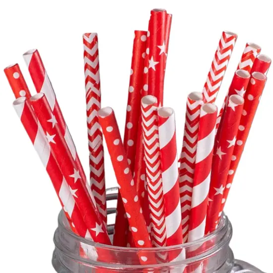 Packed Paper Straws for Party {7}