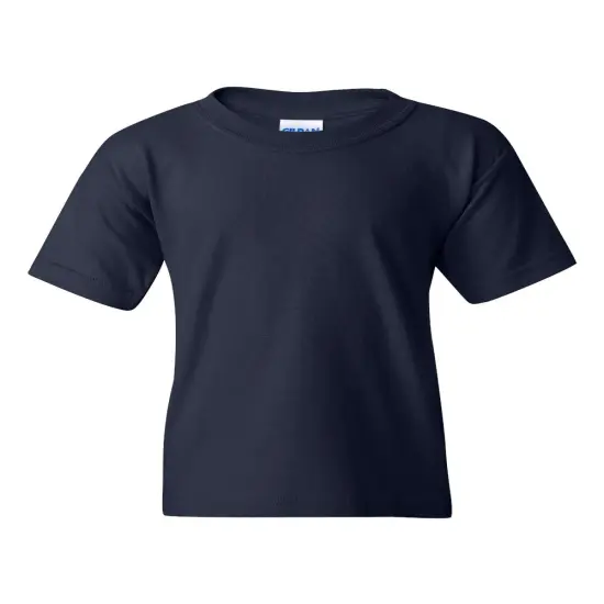 Gildan&reg; Heavy Cotton Youth Crew Neck Short Sleeve T-Shirt Navy {1}
