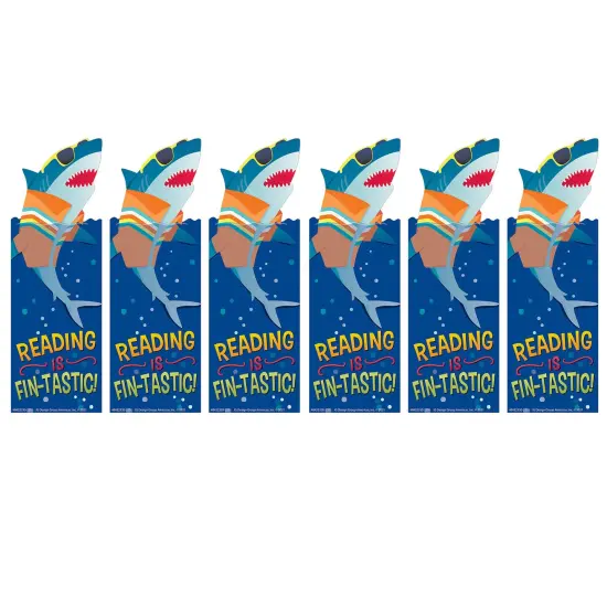 Shark Reading is Fin-Tastic Bookmarks, 36 Per Pack, 6 Packs {1}