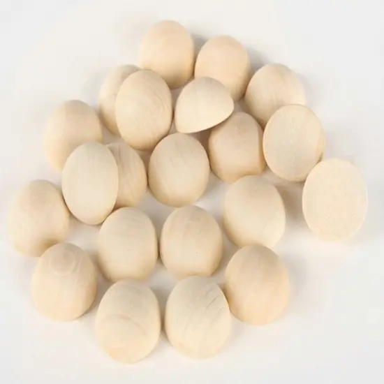 CousinDIY Split Ball Wood Beads 30/Pkg-Natural {3}