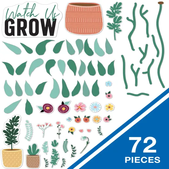 Carson Dellosa Grow Together 72 pc Bundle Bulletin Board Set, Colorful Cardstock Plants and Flower Cutouts, Name Labels, Garden Theme Decorations for Homeschool and Classroom Decor {2}