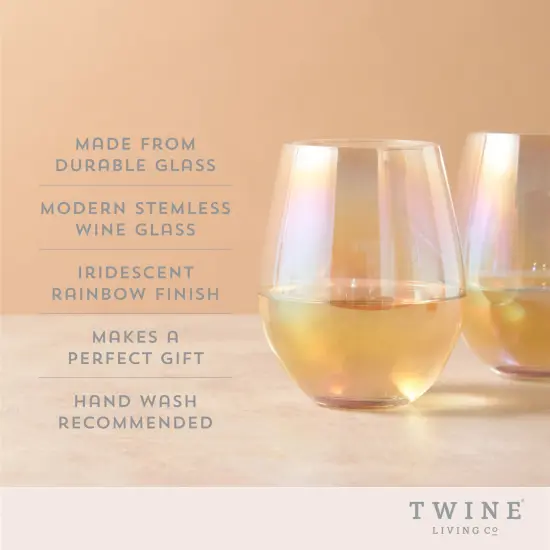 Luster Stemless Wine Glass Set  {4}