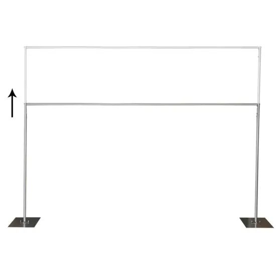 Heavy Duty Pipe Drape Kit Backdrop Support w/ Metal Steel Base-Height Adjustable {3}