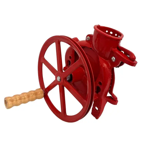 Lehman's Corn Kernel Sheller with Flywheel Pulley, Clamp On Cast Iron Non Electric Walnut Huller, Vintage Style, Red {1}