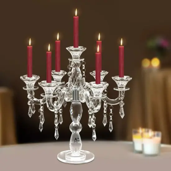 Crystal Candelabra Candlestick 7-arm Candle Holder Wedding Birthday Party Gift {4}