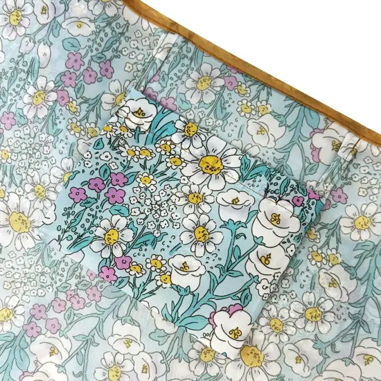 Wrapables Large & Small Foldable Tote Nylon Reusable Grocery Bags, Set of 2, Spring Flora {4}