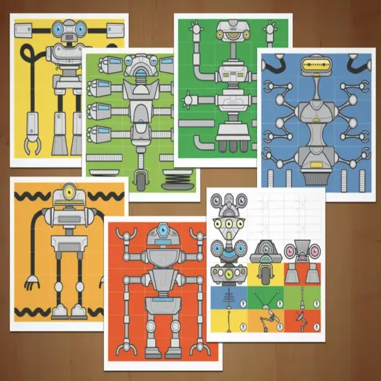 Robots on the Line Tile Game {4}