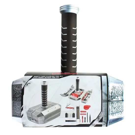 Marvel Avengers Thor's Hammer 30-Piece Tool Set | Mjolnir Toolbox All-In-One Kit {3}