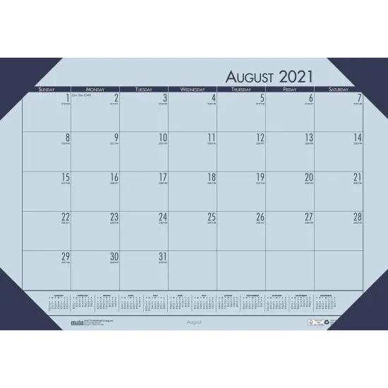 Academic Ecotones Calendar Desk Pad, Orchid Paper/Cordovan Holder, Pack of 2 {2}