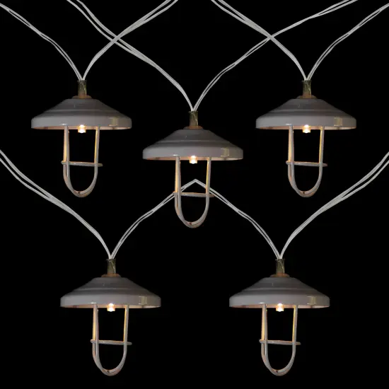 Northlight LED Lantern Christmas Light Set - 3' Clear Wire - 10ct White {4}