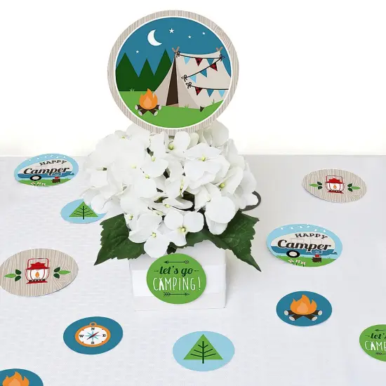 Big Dot of Happiness Happy Camper - Camping Baby Shower or Birthday Party Giant Circle Confetti - Party Decorations - Large Confetti 27 Count {7}