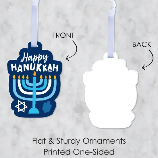 Big Dot of Happiness Hanukkah Menorah - Chanukah Holiday Decorations - Tree Ornaments - Set of 12 {7}