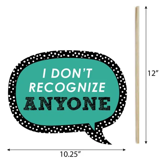 Big Dot of Happiness Funny Class Reunion - Photo Booth Props Kit - 10 Piece {6}