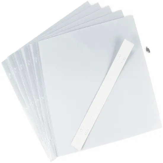 Pioneer Universal Top-Loading Page Protectors 5/Pkg-12"X12" (W/White Inserts) {2}