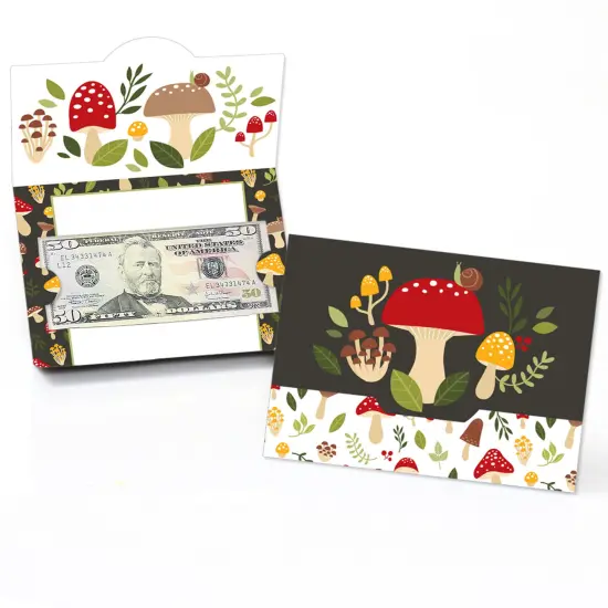 Big Dot of Happiness Wild Mushrooms - Red Toadstool Party Money And Gift Card Holders - Set of 8 {1}