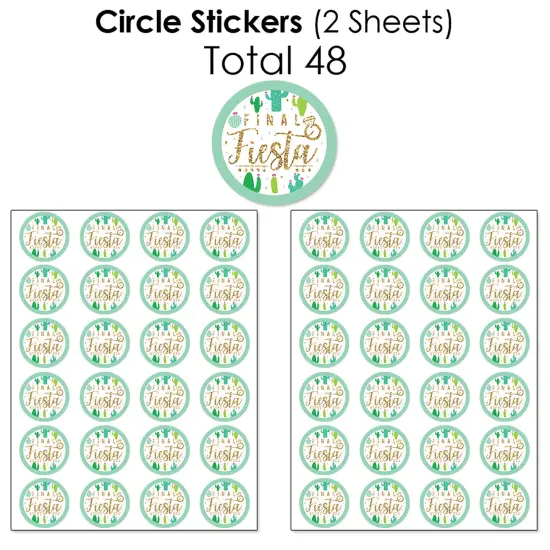 Big Dot of Happiness Final Fiesta - Last Fiesta Bachelorette Party Candy Favor Sticker Kit - 304 Pieces {7}