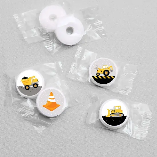 Big Dot of Happiness Dig It - Construction Party Zone - Party Round Candy Sticker Favors - Labels Fits Chocolate Candy (1 sheet of 108) {4}
