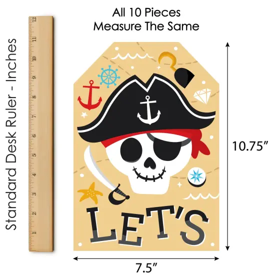 Big Dot of Happiness Pirate Ship Adventures - Hanging Vertical Paper Door Banners - Skull Birthday Party Wall Decoration Kit - Indoor Door Decor {7}